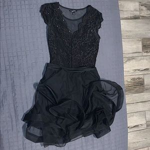 2 piece black detailed dress